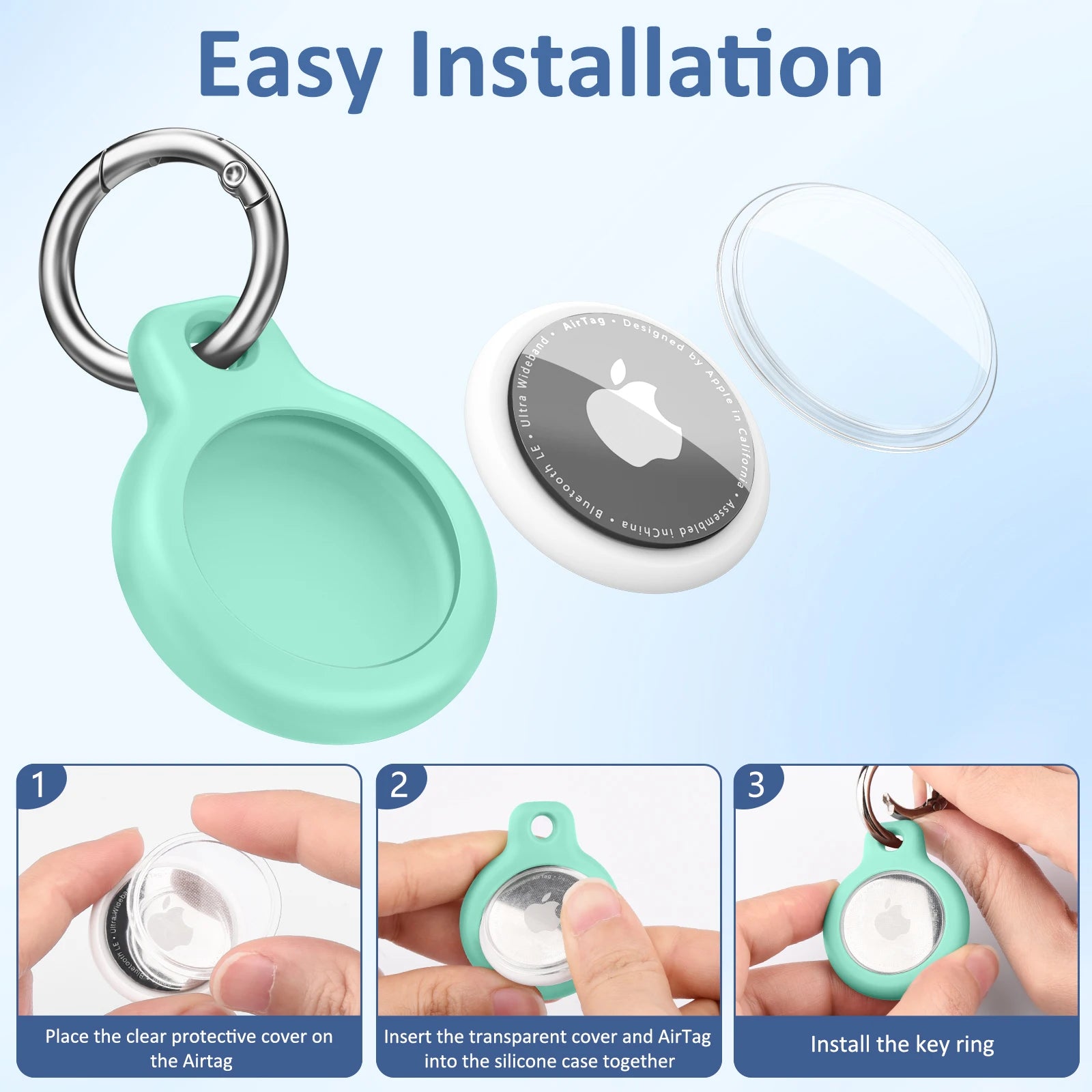 Stylish AirTag Keychain Cover